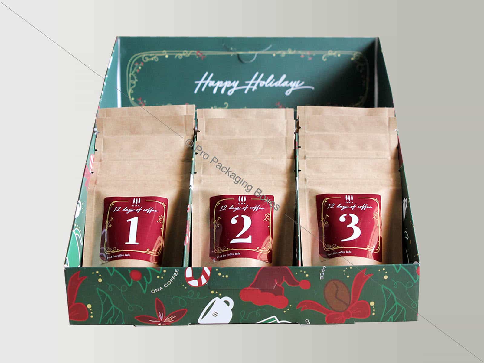 Custom printed coffee packaging boxes