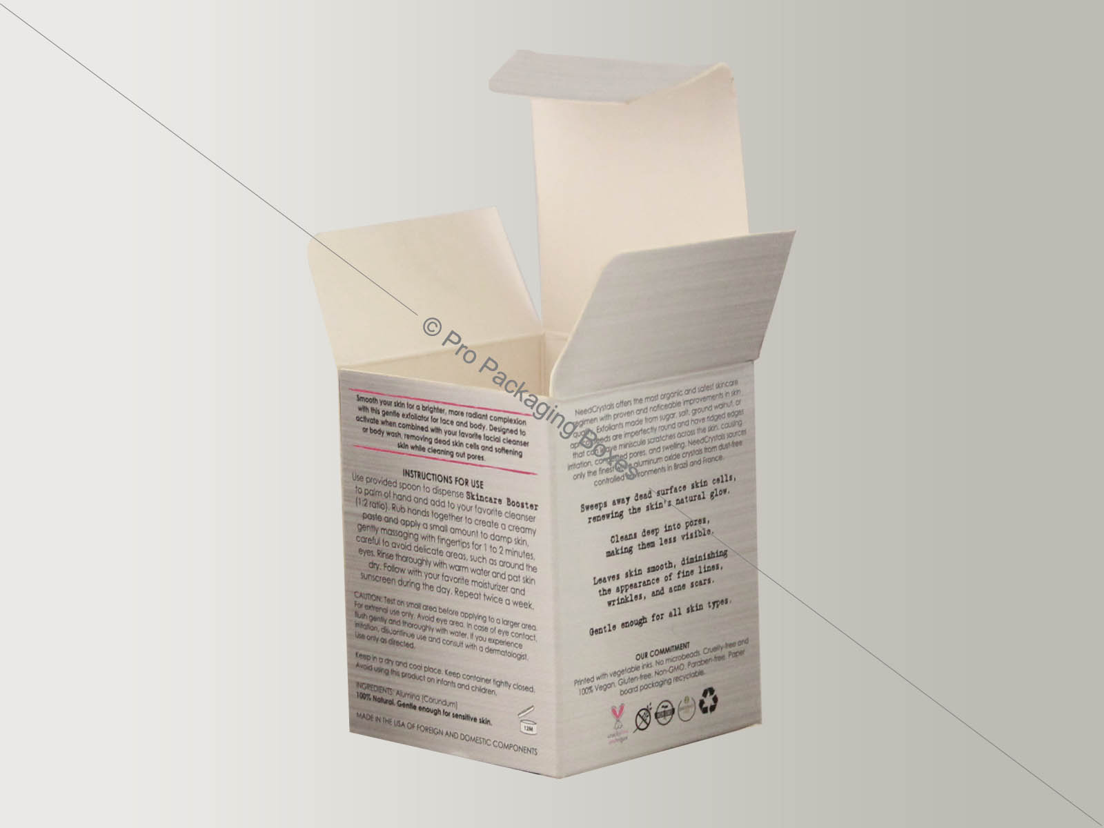 Custom printed exfoliator packaging boxes
