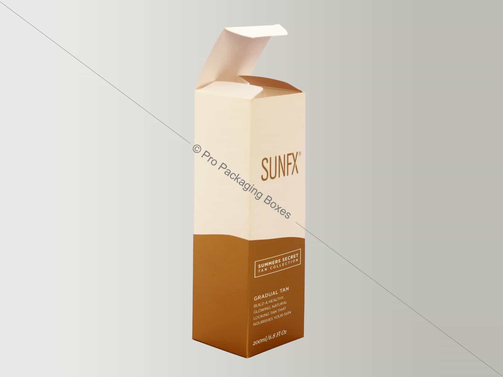 custom printed skincare lotion packaging boxes