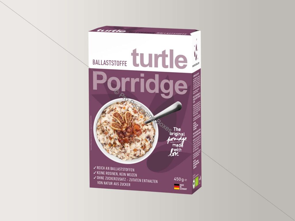Custom printed porridge packaging boxes