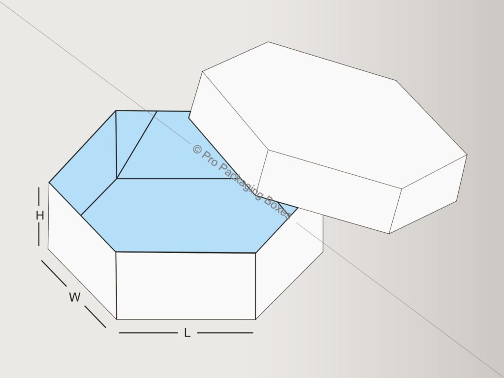 Custom Printed Hexagon 2 Piece Boxes