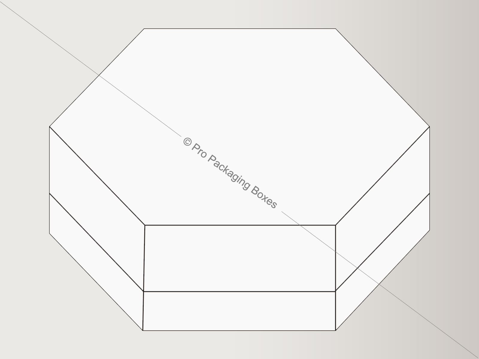 Custom Printed Hexagon 2 Piece Boxes