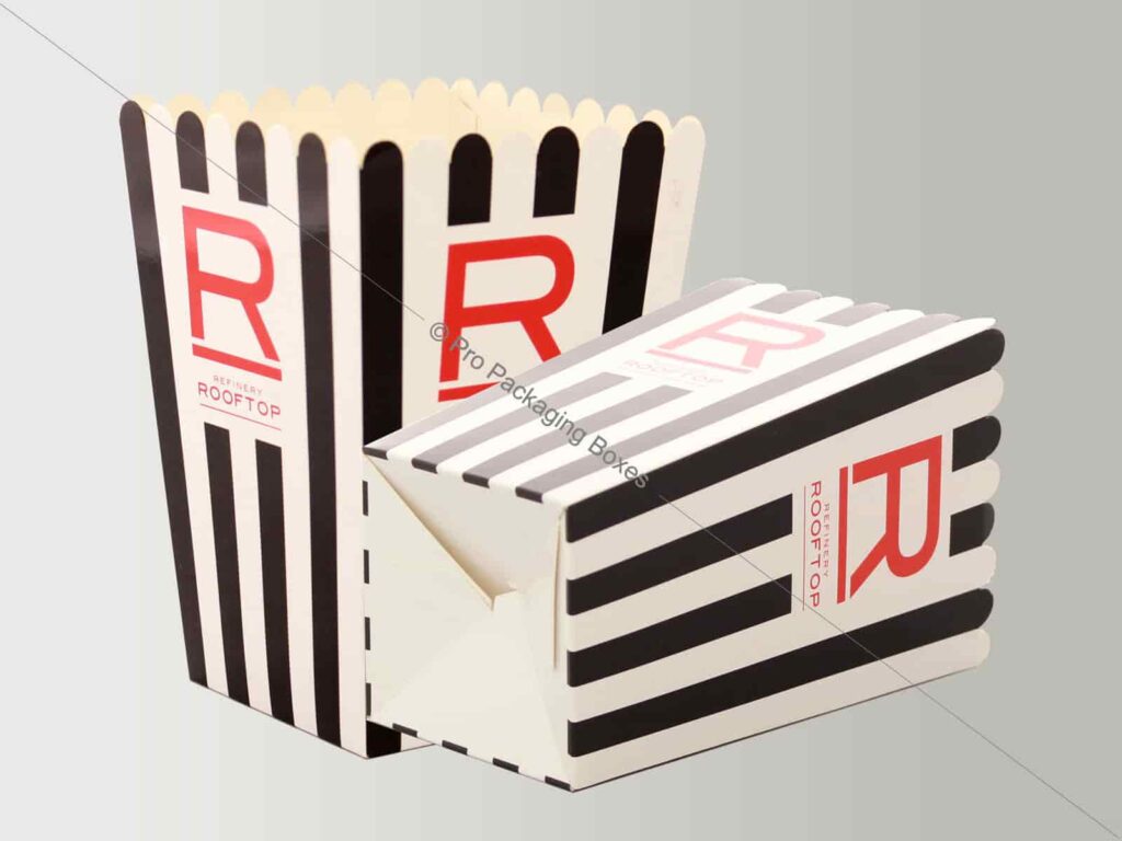Custom printed popcorn boxes